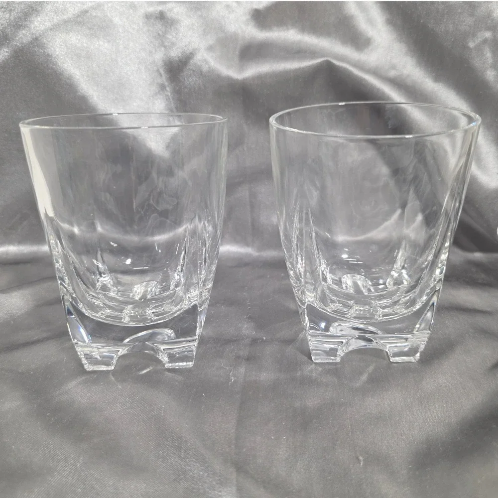 Double Old Fashioned Tuscany Classics by Lenox Set 2 Four Footed Whisky Glasses